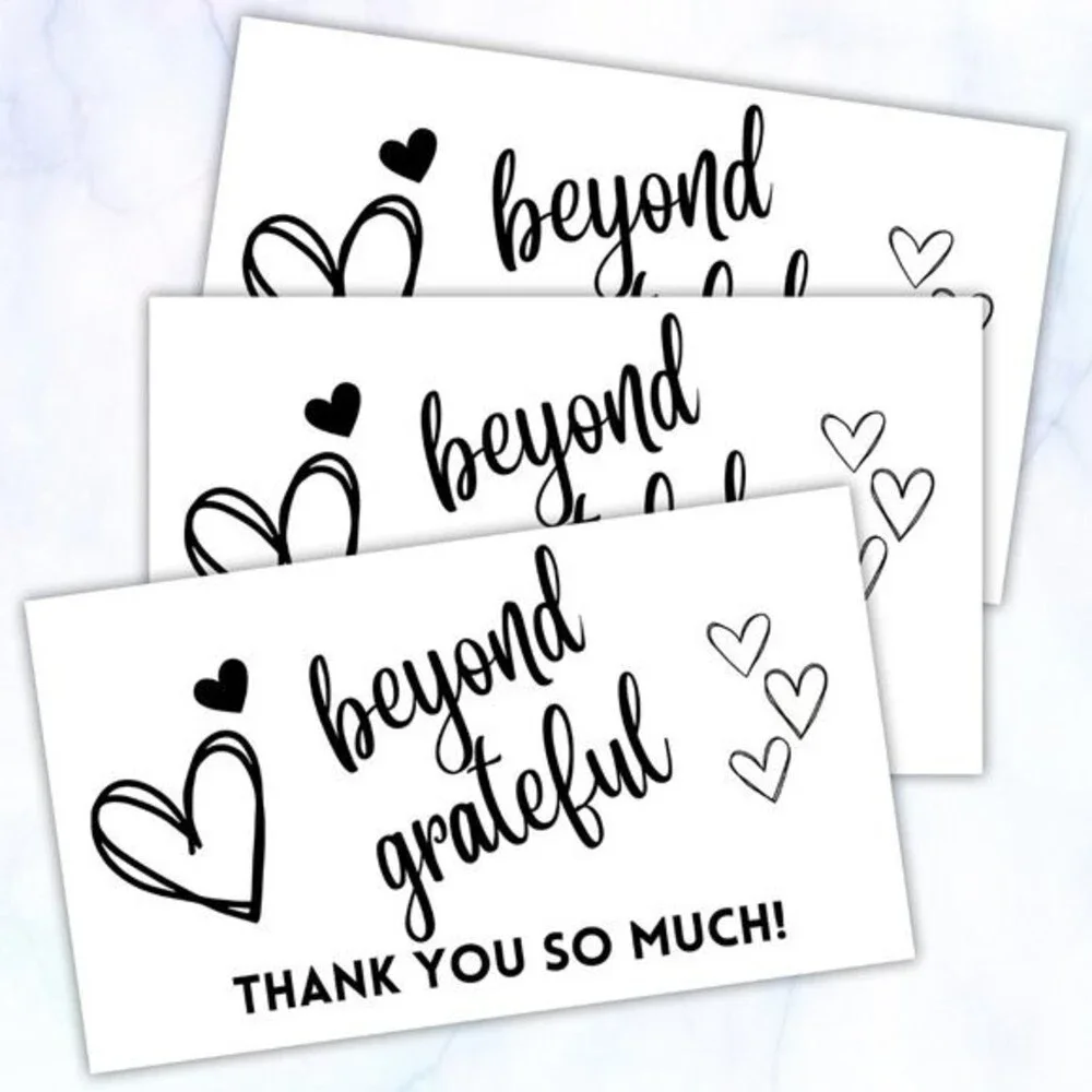 ♥️ 5x25 / 50 Thank Thank You Cards